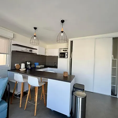 Cosy Cote Cour, Acces Plage, Piscine, Balcon, Parking, Animaux Admis, - Fr-1-194-228